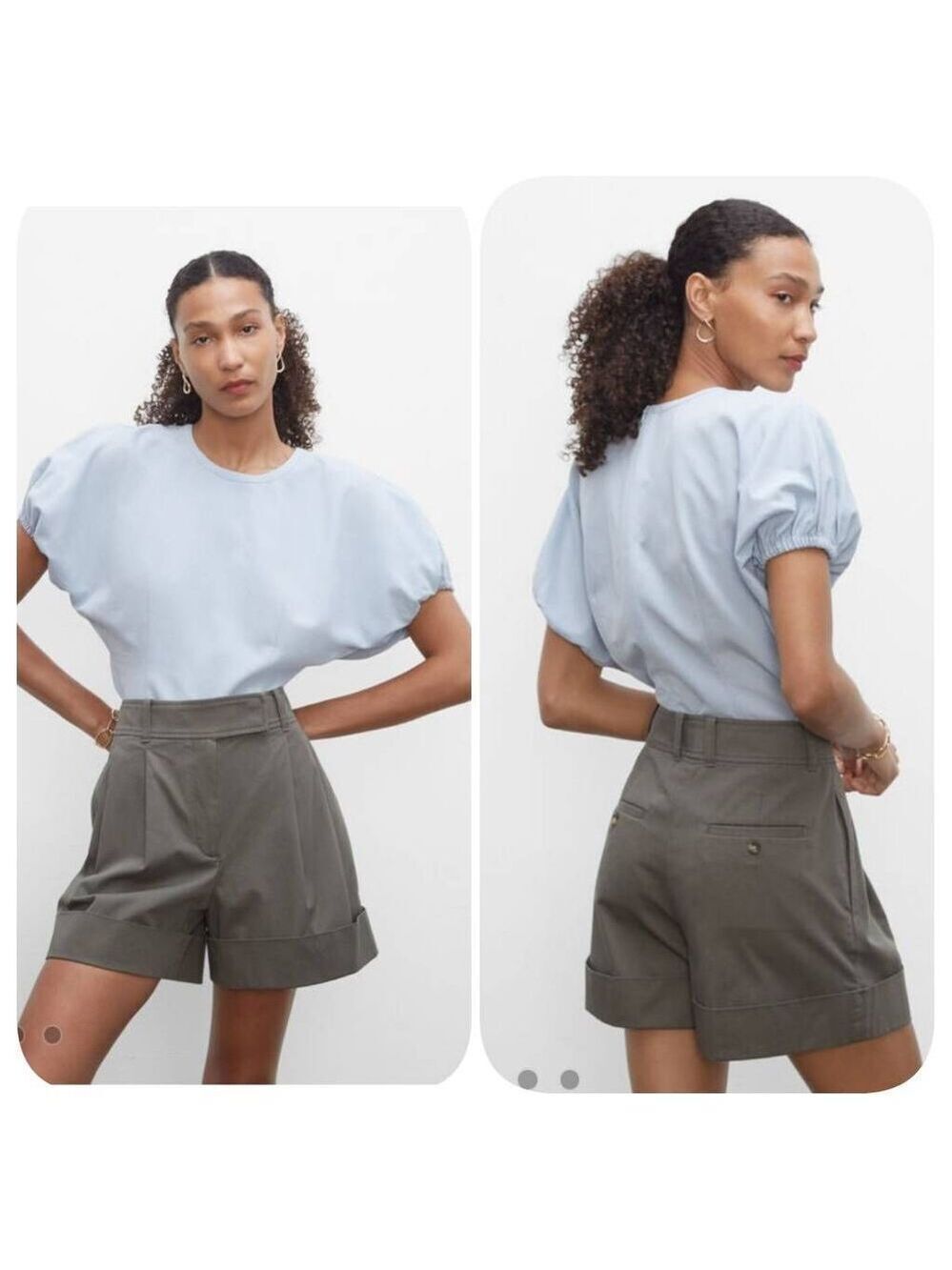NWOT Club Monaco Gathered Dolman Blouse Sz M
